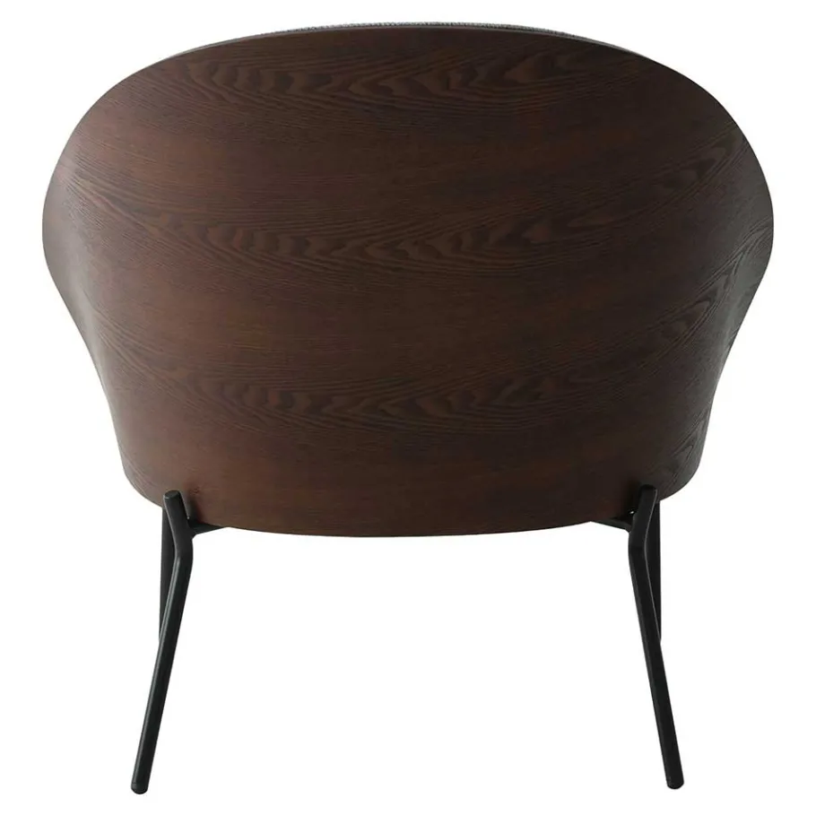 Clearance Wohnen Scandi Chic Loungesessel in Hellgrau und Dunkelbraun - Cleverline