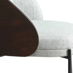 Clearance Wohnen Scandi Chic Loungesessel in Hellgrau und Dunkelbraun - Cleverline