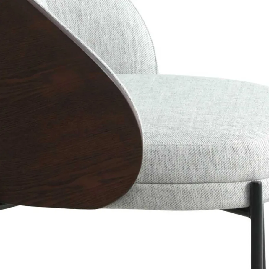 Clearance Wohnen Scandi Chic Loungesessel in Hellgrau und Dunkelbraun - Cleverline