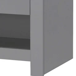 Discount Wohnen Scandi Chic Nachtkommode in Grau mit Eiche - Donia