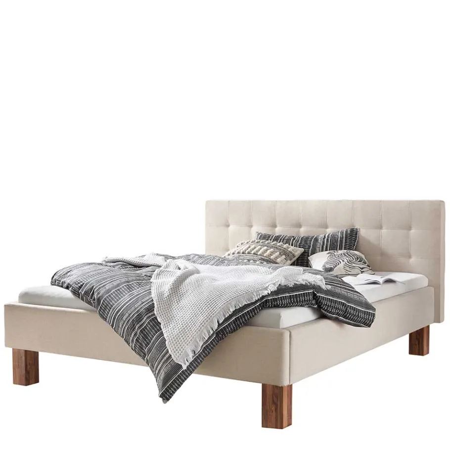 Best Wohnen Scandi Chic Polsterbett in Beige - Prismo