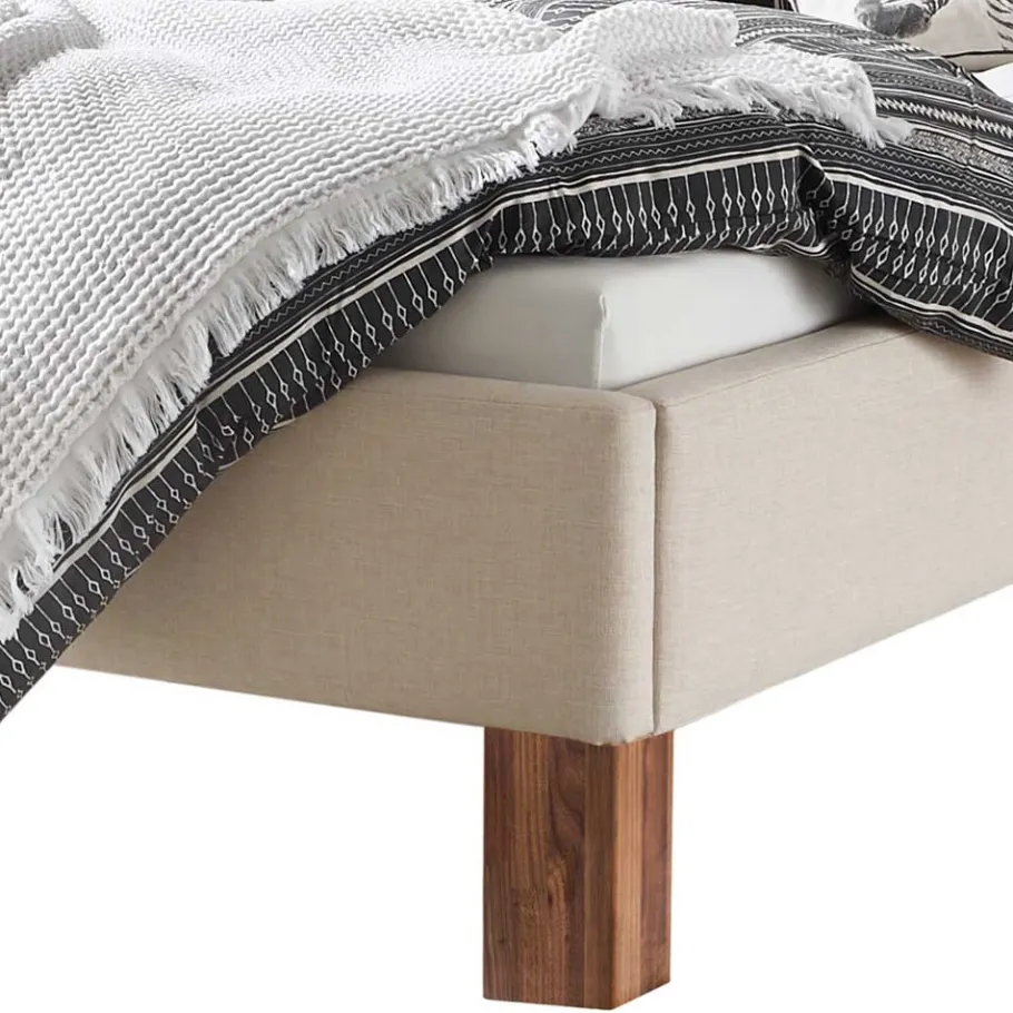 Best Wohnen Scandi Chic Polsterbett in Beige - Prismo