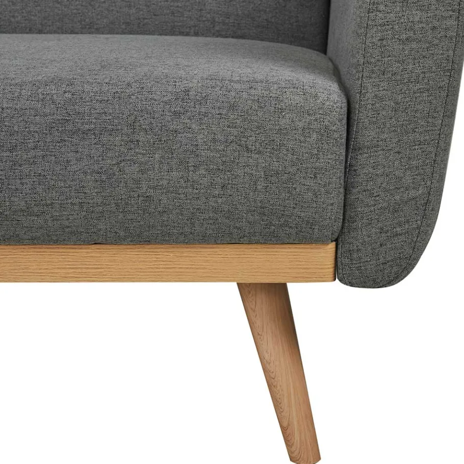 Clearance Wohnen Scandi Chic Schlafcouch in Dunkelgrau & Natur - Giorgio