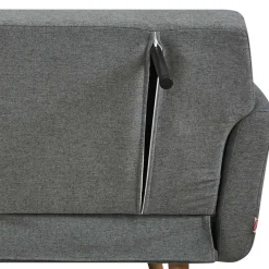 Clearance Wohnen Scandi Chic Schlafcouch in Dunkelgrau & Natur - Giorgio