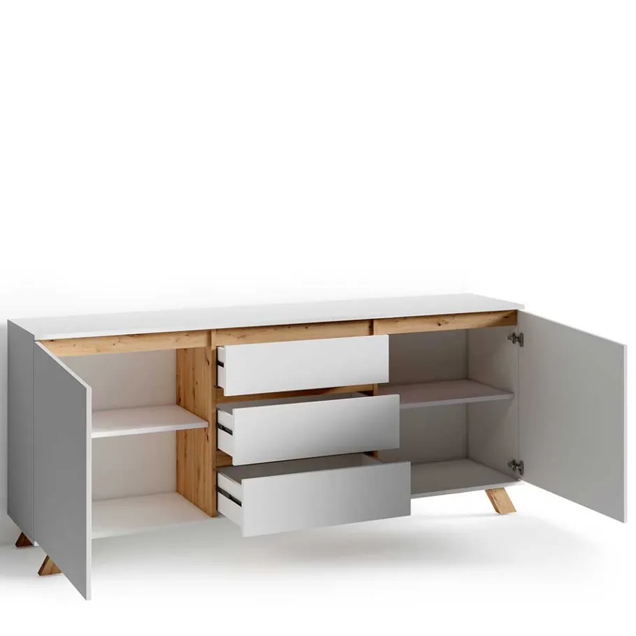 Clearance Wohnen Scandi Chic Sideboard in Weiß - Cady