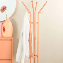 Outlet Wohnen Scandi Chic Standgarderobe in Terracotta - Liz