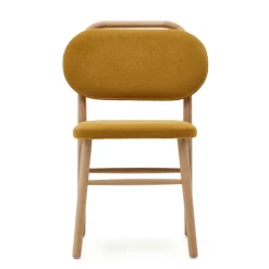 Discount Wohnen Scandi Chic Stühle in Gelb Chenille - Quinn (2er Set)