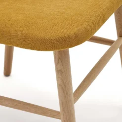 Discount Wohnen Scandi Chic Stühle in Gelb Chenille - Quinn (2er Set)