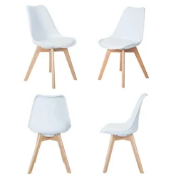Online Wohnen Scandi Chic Stühle mit Sitzschale - Savossa (4er Set)