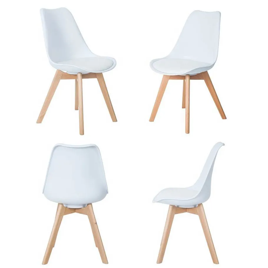 Online Wohnen Scandi Chic Stühle mit Sitzschale - Savossa (4er Set)