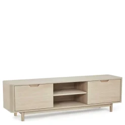 Hot Wohnen Scandi Chic TV Lowboard in Eiche Weiß - Rosanna