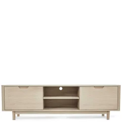 Hot Wohnen Scandi Chic TV Lowboard in Eiche Weiß - Rosanna