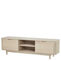 Hot Wohnen Scandi Chic TV Lowboard in Eiche Weiß - Rosanna