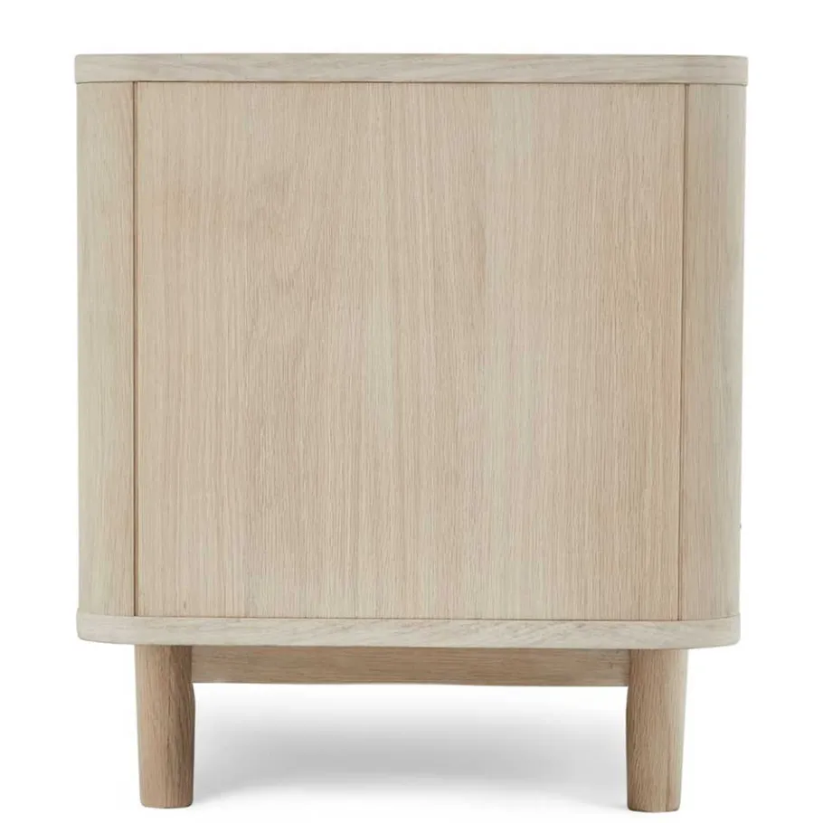 Hot Wohnen Scandi Chic TV Lowboard in Eiche Weiß - Rosanna