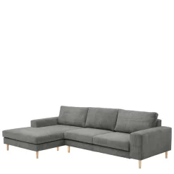Clearance Wohnen Scandi Ecksofa in Anthrazit mit Buche - Lidio