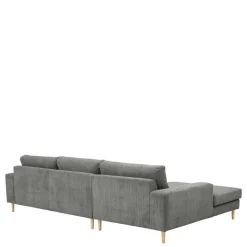 Clearance Wohnen Scandi Ecksofa in Anthrazit mit Buche - Lidio