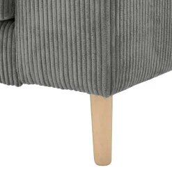 Clearance Wohnen Scandi Ecksofa in Anthrazit mit Buche - Lidio