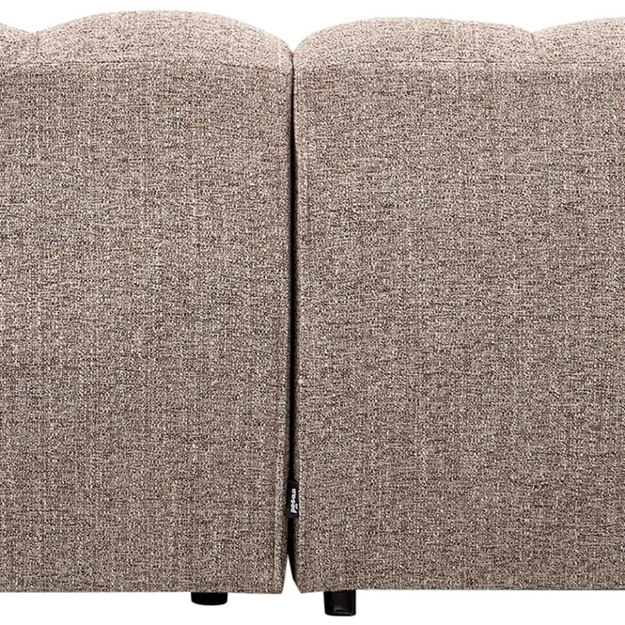 New Wohnen Scandi Ecksofa in Hellbraun meliert - Niklai