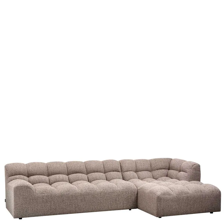 New Wohnen Scandi Ecksofa in Hellbraun meliert - Niklai
