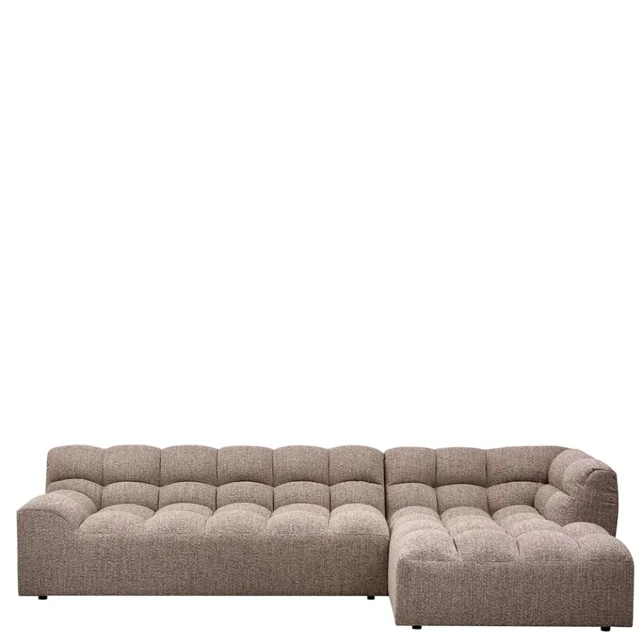 New Wohnen Scandi Ecksofa in Hellbraun meliert - Niklai