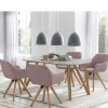 Clearance Wohnen Scandi Essgruppe mit 4 Tischsesseln - Restania (fünfteilig)