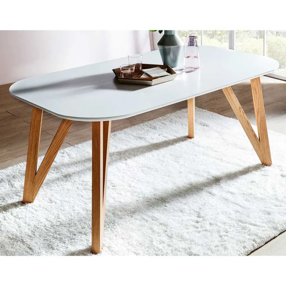 Discount Wohnen Scandi Esszimmer Tischgruppe - Gionno (siebenteilig)