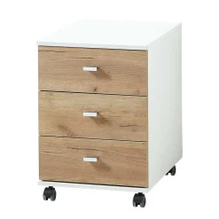 Wohnen Scandi Schreibtisch Kombi in Weiß - Ziharo (zweiteilig)