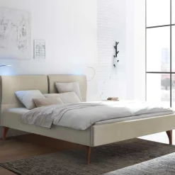 Best Wohnen Scandi Stoffbett in Beige - Randy