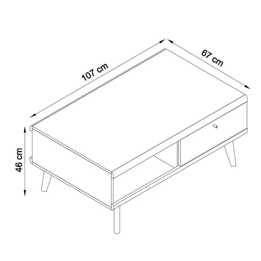 Discount Wohnen Scandi Wohnzimmer Einrichtung Set - Cablos I (sechsteilig)