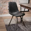 Wohnen Schalensitz Stühle in Schwarz - Carlotte (4er Set)