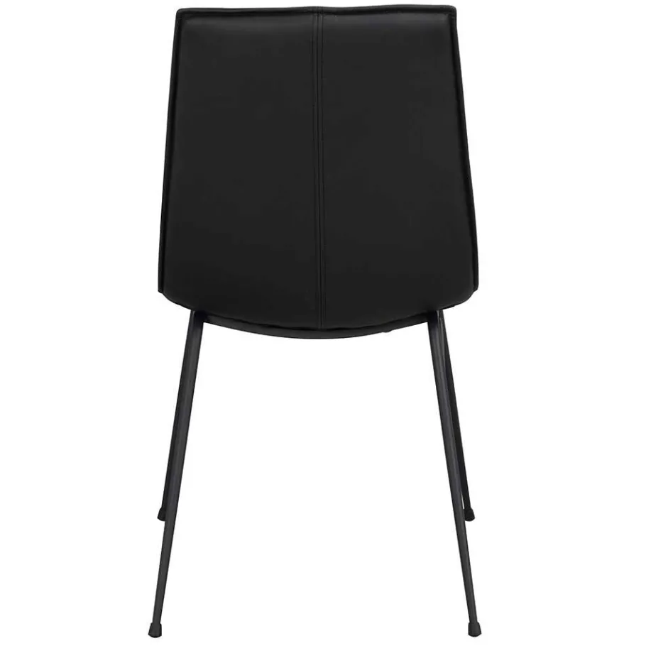 Best Wohnen Schalenstuhl in Schwarz - echtes Leder - Freedoms (2er Set)
