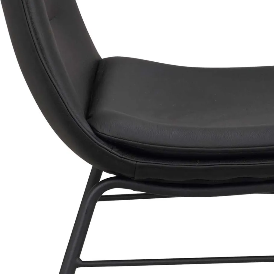 Best Wohnen Schalenstuhl in Schwarz - echtes Leder - Freedoms (2er Set)