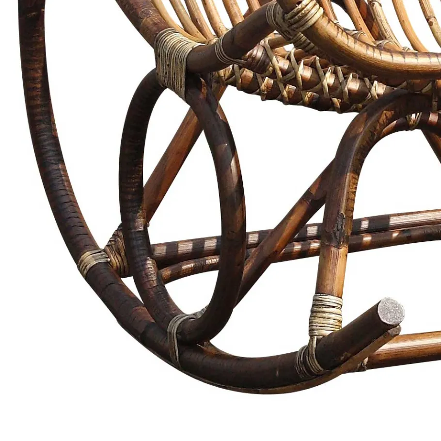 Outlet Wohnen Schaukelsessel Cilian aus Rattan