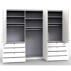 Wohnen Schlafbereich Kleiderschrank mit acht Schubkästen - Dolienca