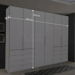 Wohnen Schlafbereich Kleiderschrank mit acht Schubkästen - Dolienca