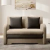 New Wohnen Schlafcouch in Beige und Dunkelbraun - Calming