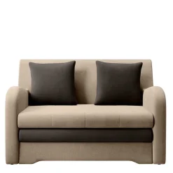 New Wohnen Schlafcouch in Beige und Dunkelbraun - Calming