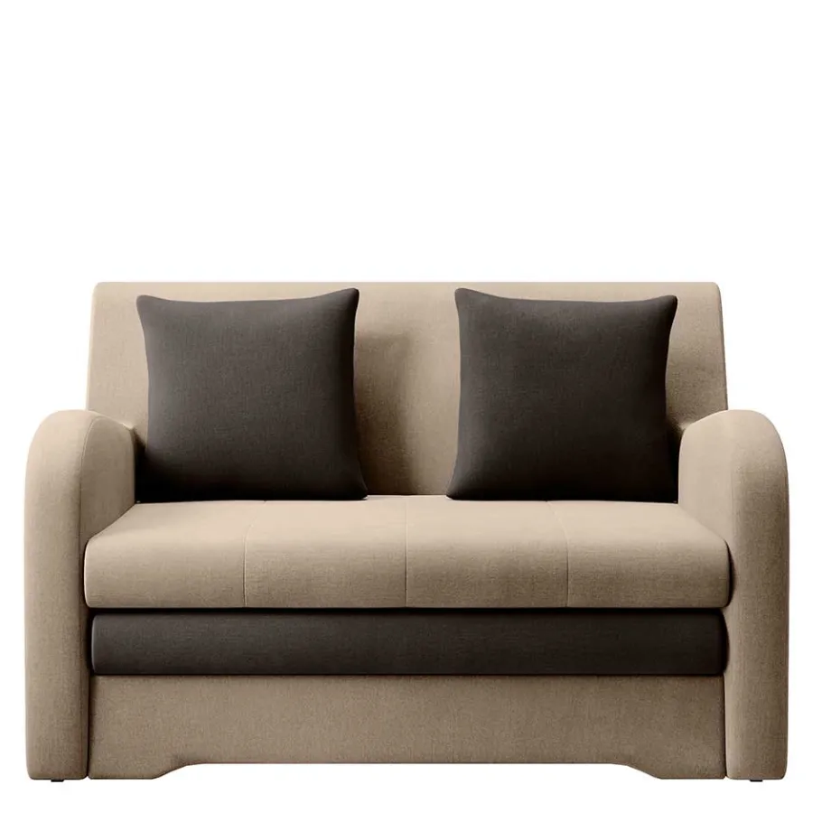 New Wohnen Schlafcouch in Beige und Dunkelbraun - Calming