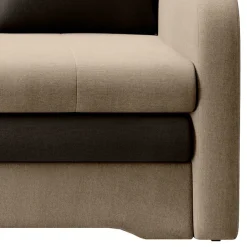 New Wohnen Schlafcouch in Beige und Dunkelbraun - Calming