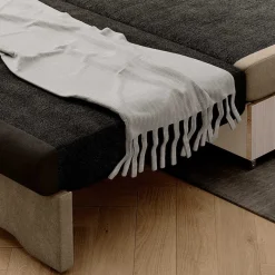 New Wohnen Schlafcouch in Beige und Dunkelbraun - Calming