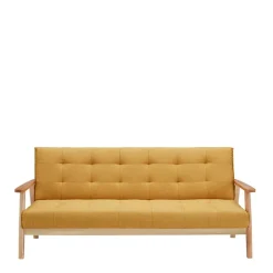 Outlet Wohnen Schlafcouch in Gelb & Eukalyptus Natur - Emkola
