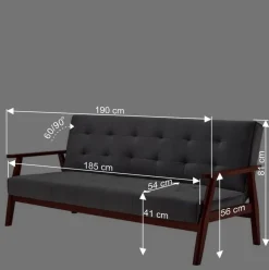 Outlet Wohnen Schlafcouch in Gelb & Eukalyptus Natur - Emkola