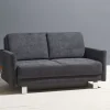 Online Wohnen Schlafcouch mit Bettkasten in Blaugrau - Casmas