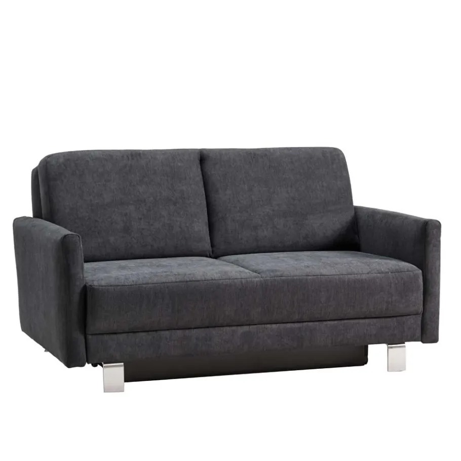 Online Wohnen Schlafcouch mit Bettkasten in Blaugrau - Casmas