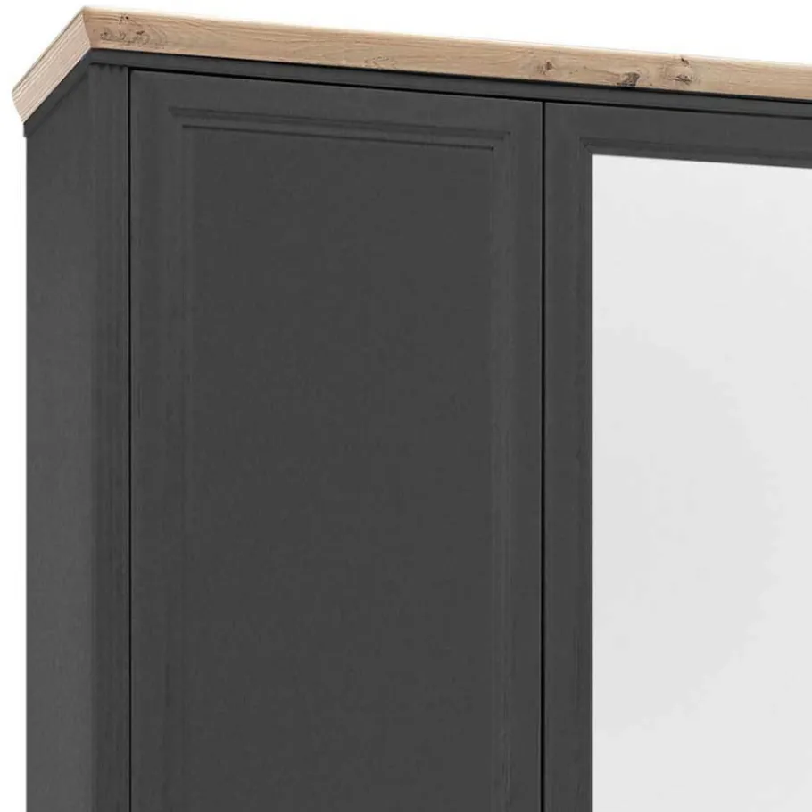 Hot Wohnen Schlafzimmer Bettanlage und Schrank Set - Zenuvra (vierteilig)