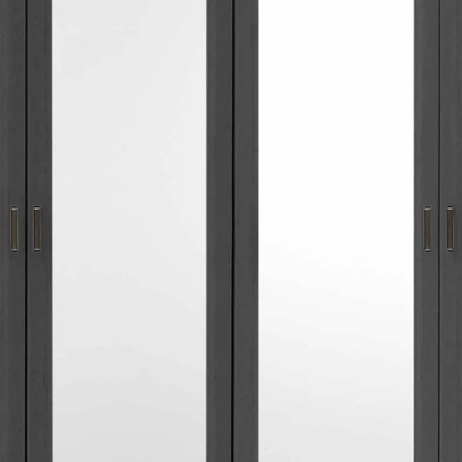Hot Wohnen Schlafzimmer Bettanlage und Schrank Set - Zenuvra (vierteilig)