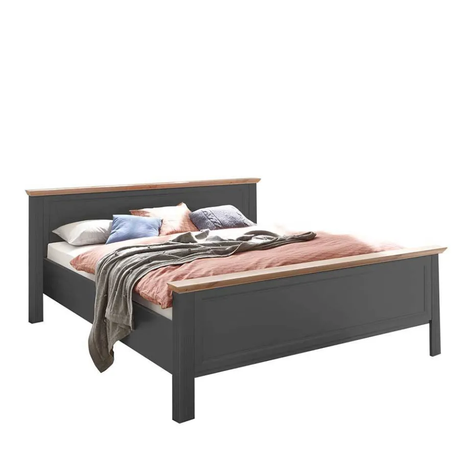 Hot Wohnen Schlafzimmer Bettanlage und Schrank Set - Zenuvra (vierteilig)