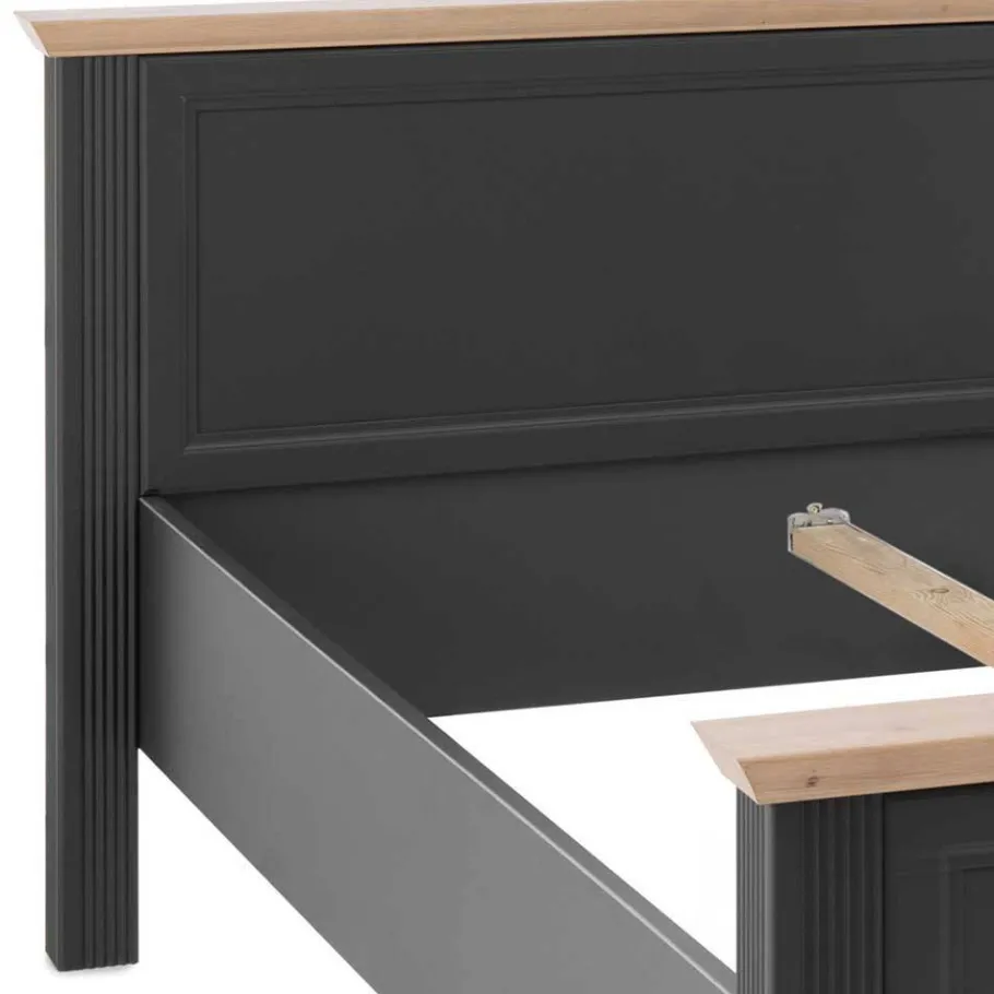 Hot Wohnen Schlafzimmer Bettanlage und Schrank Set - Zenuvra (vierteilig)