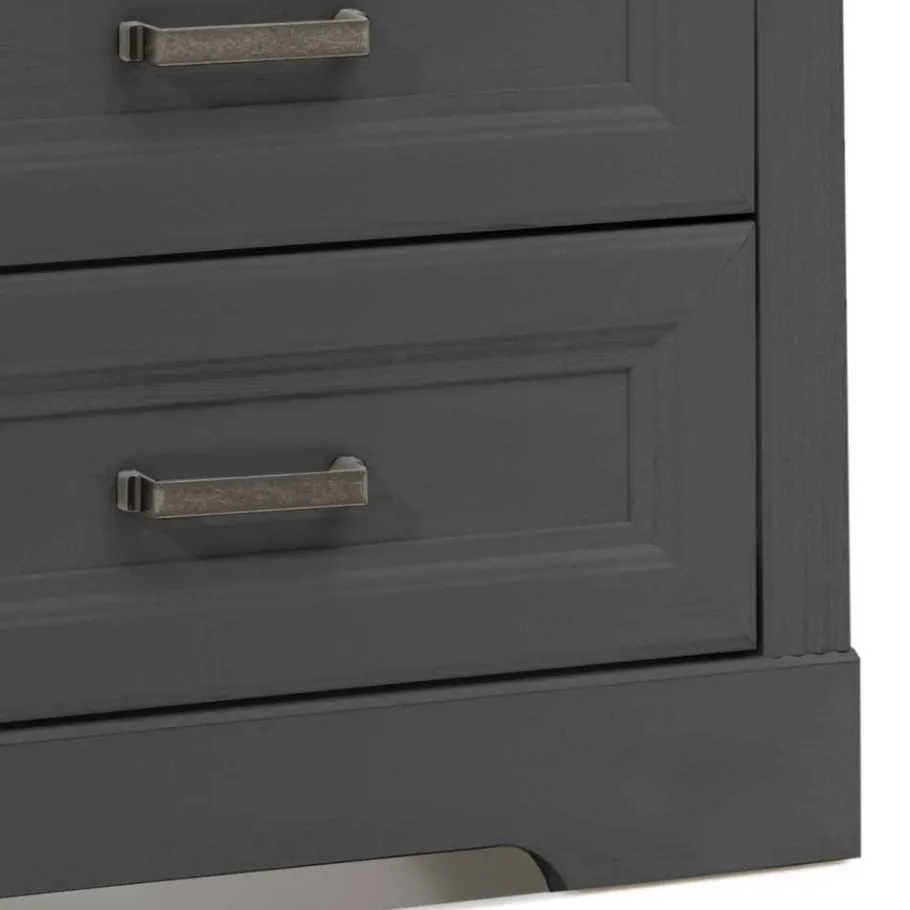 Hot Wohnen Schlafzimmer Bettanlage und Schrank Set - Zenuvra (vierteilig)