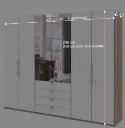 Clearance Wohnen Schlafzimmer Gleittürenschrank mit Spiegel - Vaclyn